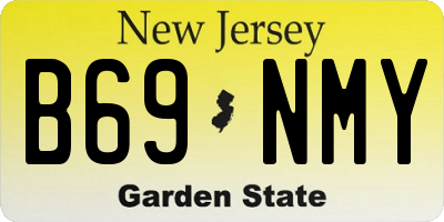 NJ license plate B69NMY