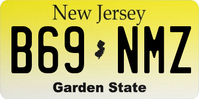 NJ license plate B69NMZ