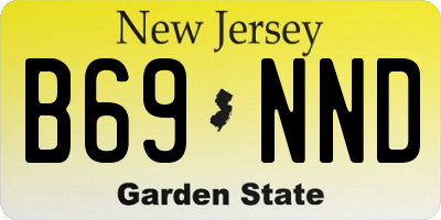 NJ license plate B69NND