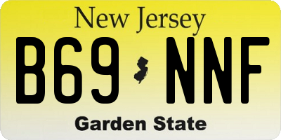 NJ license plate B69NNF