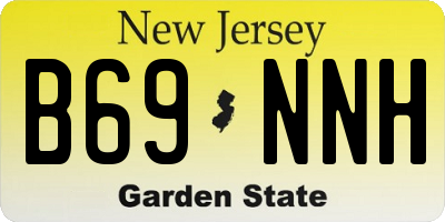 NJ license plate B69NNH