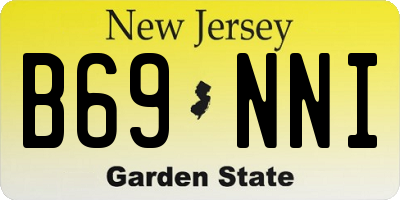 NJ license plate B69NNI
