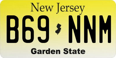 NJ license plate B69NNM