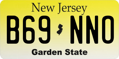 NJ license plate B69NNO