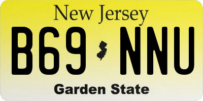 NJ license plate B69NNU