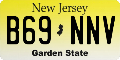 NJ license plate B69NNV