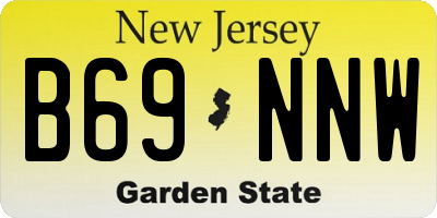 NJ license plate B69NNW