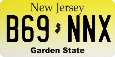 NJ license plate B69NNX