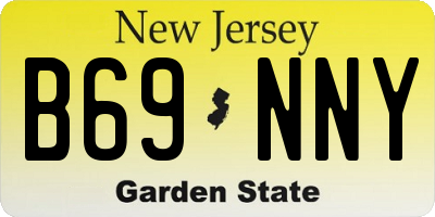 NJ license plate B69NNY