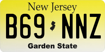 NJ license plate B69NNZ
