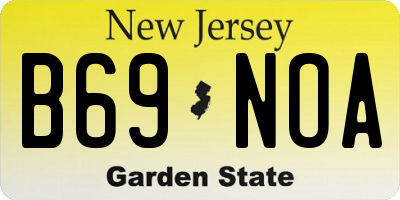 NJ license plate B69NOA