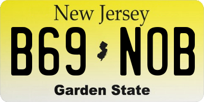 NJ license plate B69NOB