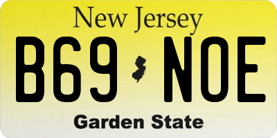NJ license plate B69NOE