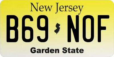 NJ license plate B69NOF