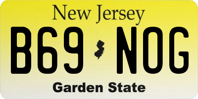 NJ license plate B69NOG