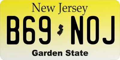NJ license plate B69NOJ