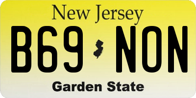 NJ license plate B69NON