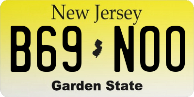 NJ license plate B69NOO