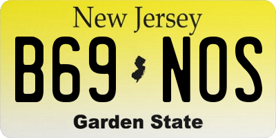 NJ license plate B69NOS