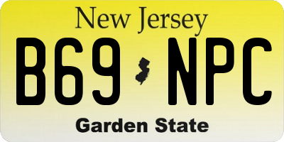 NJ license plate B69NPC