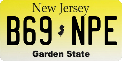 NJ license plate B69NPE