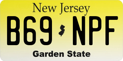 NJ license plate B69NPF