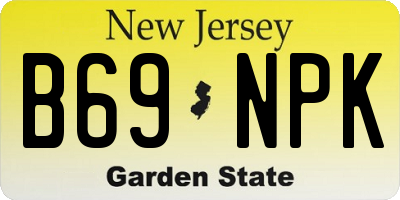 NJ license plate B69NPK