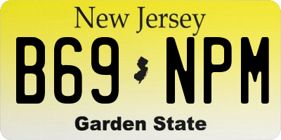 NJ license plate B69NPM