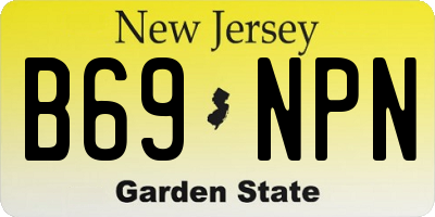 NJ license plate B69NPN