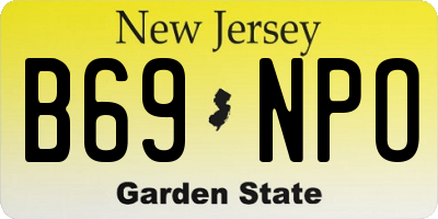 NJ license plate B69NPO