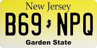 NJ license plate B69NPQ