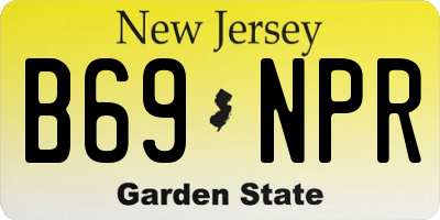 NJ license plate B69NPR