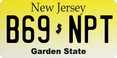NJ license plate B69NPT