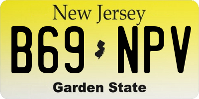 NJ license plate B69NPV