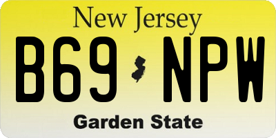 NJ license plate B69NPW