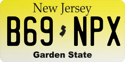 NJ license plate B69NPX