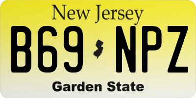 NJ license plate B69NPZ