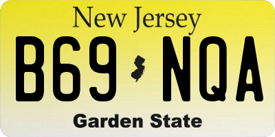 NJ license plate B69NQA