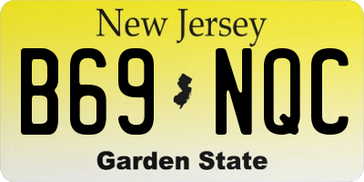 NJ license plate B69NQC