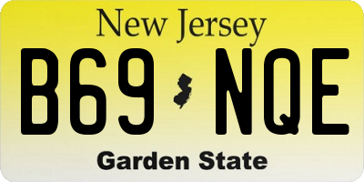 NJ license plate B69NQE