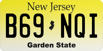 NJ license plate B69NQI