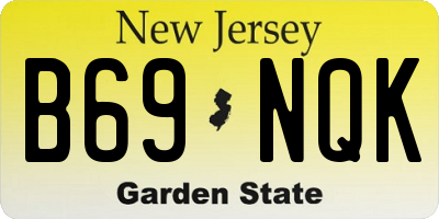 NJ license plate B69NQK