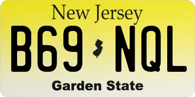 NJ license plate B69NQL