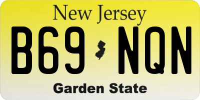 NJ license plate B69NQN