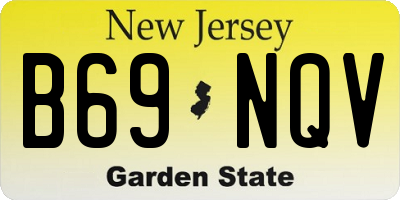 NJ license plate B69NQV