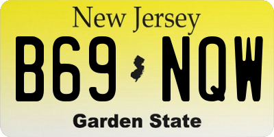 NJ license plate B69NQW