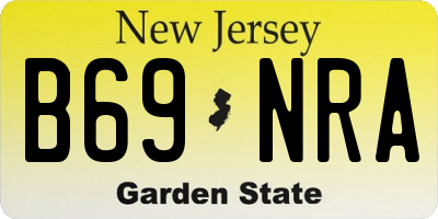 NJ license plate B69NRA