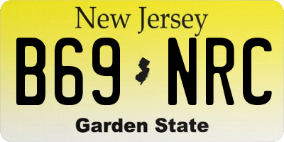 NJ license plate B69NRC