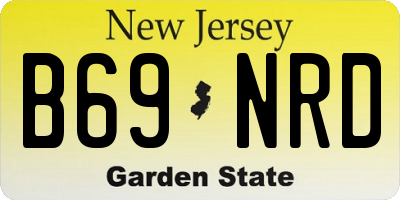 NJ license plate B69NRD