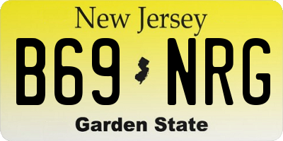 NJ license plate B69NRG